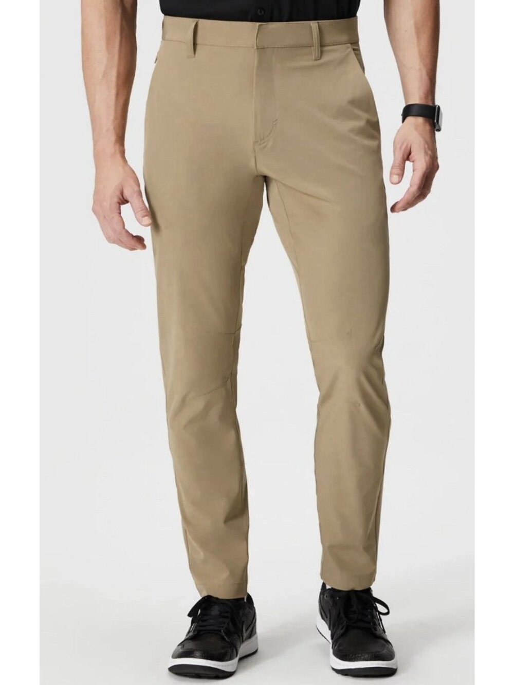 Fabletics Mens The Only Pants Actual Size 34x27 Khaki Ankle Golf Performance